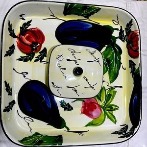 Italian Ceramic Appetizer Tray plate Pottery